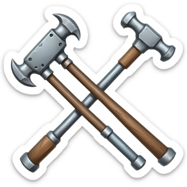 croisement de 2 marteaux sticker