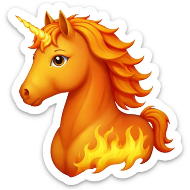 fiery horse sticker