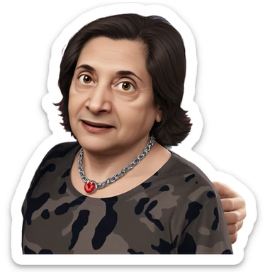 realistic parody jewelry on boy sticker