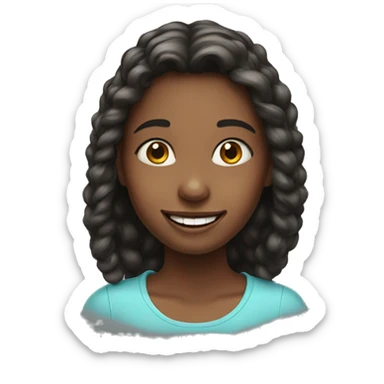 cheerful girl portrait sticker