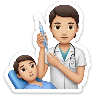 getting syringe shot sticker