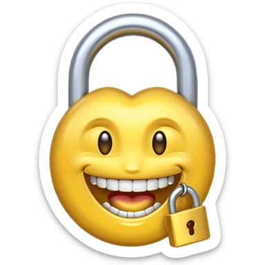 Emoji con dientes de oro y cadenas de oro sticker