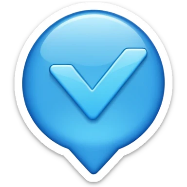 A blue tick used in instagram sticker
