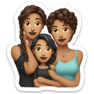 3 latin female friends sticker