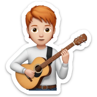 A person white ginger hair and she is holding a guitar who is a popster sticker