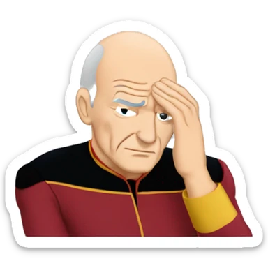 Captain Picard facepalm sticker