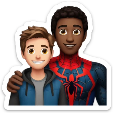 Miles morales avec peter parker sticker