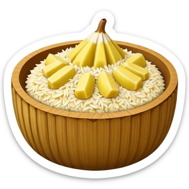 Durian rice sticker