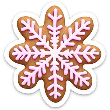 pink snowflake cookie  sticker