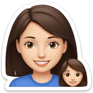 brunette white girl emoji sticker