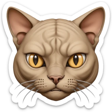 Cat Sphinx is angry sticker