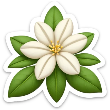 dry indian jasmine without leaf in emoji format sticker