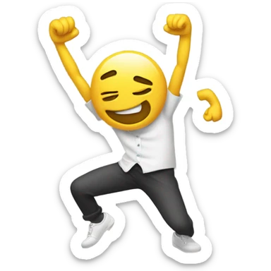 Emoji hitting nae nae sticker