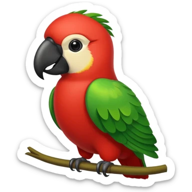 Guacamayo rojo y verde sticker