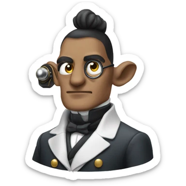 vulcan with a monocle  sticker