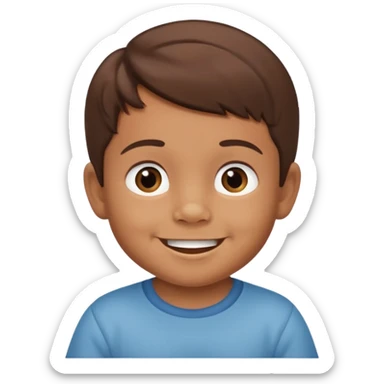 A 3 year old mexican baby boy with brown hair sticker
