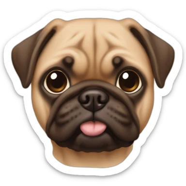 Chihwahwa and pug tan and brown sticker