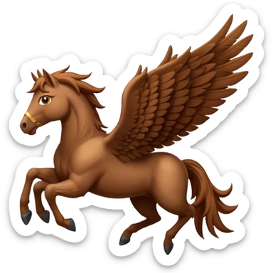 brown pegasus  sticker