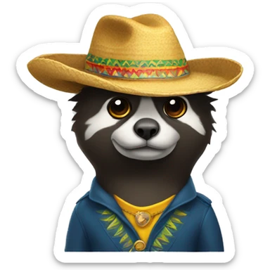 loro con sombrero sticker
