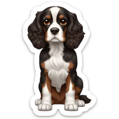 black-brown-cocker-spaniel-king-charles-cavalier sticker