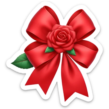 Un lazo rojo y con rosa sticker