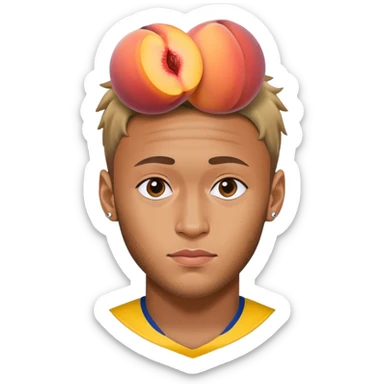 Neymar avec un corps de pêche  sticker