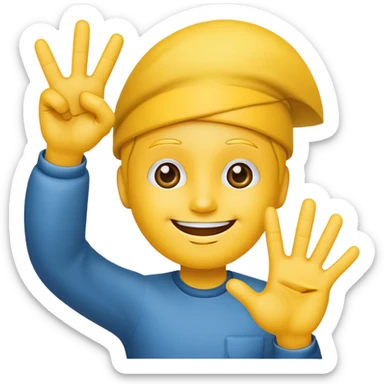 three-finger salute as emoji sticker