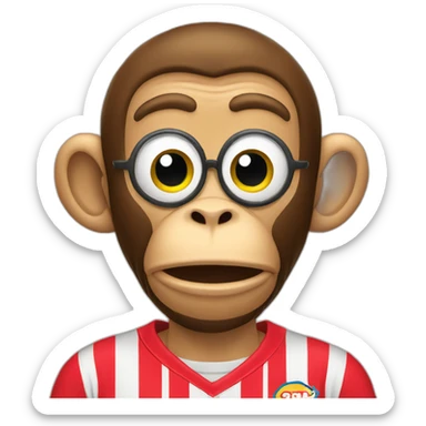 Monkey shirt Sporting Gijón sticker