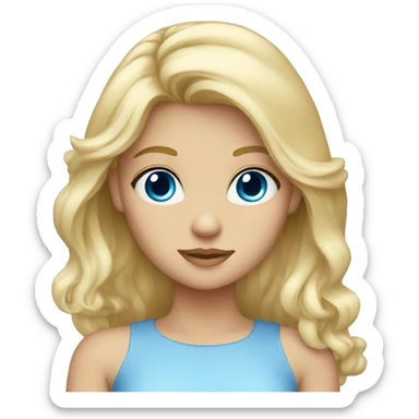 Blonde girl with blue eyes  sticker