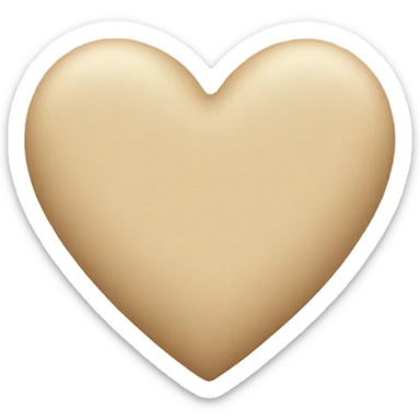 heart color beige sticker