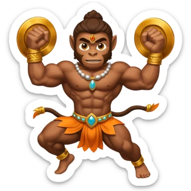 Flying hanuman without feather sticker