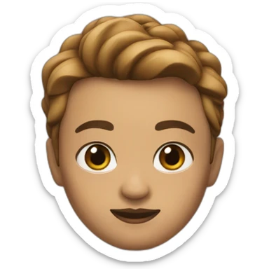 Memoji brun yeux bleus jeune sticker