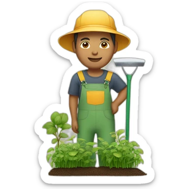 gardener with asian eyes sticker