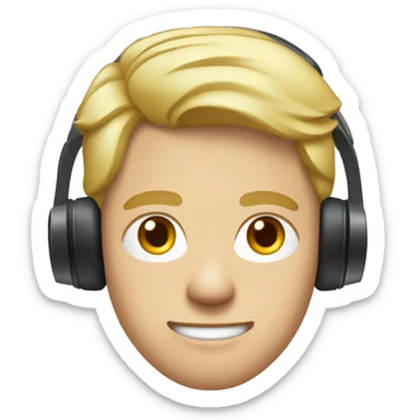 a man with headsets blond hair in vietnam sticker
