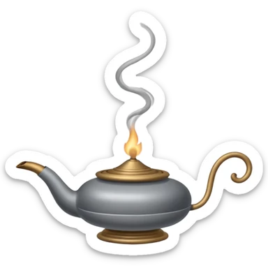 Burning incense sticker