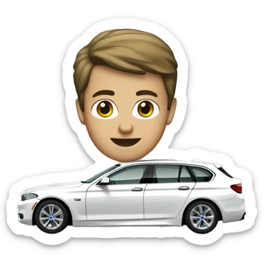 white bmw 5 series sticker