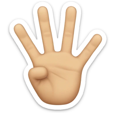 4 fingers up sticker