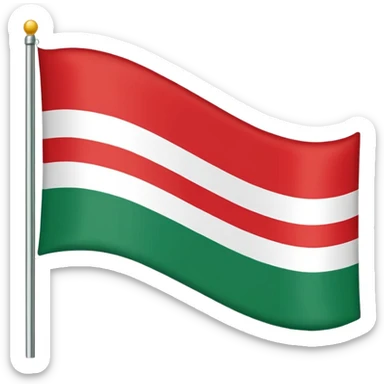 I want a green flag on one side, red in the middle, and white between the green and red. sticker