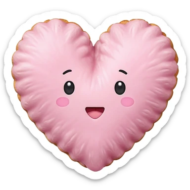 pastel pink croquette heart sticker