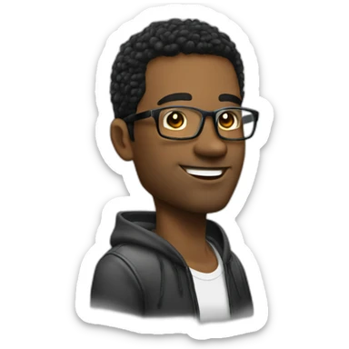 tall guy dj few hair dressed cool sticker