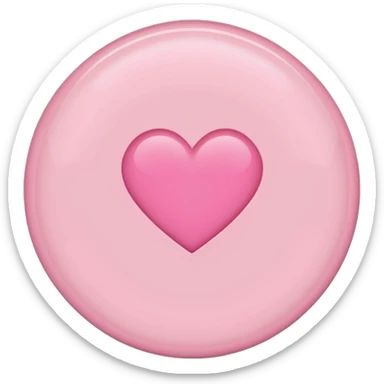 "Plain light pink circle emoji. No heart, face, or icons. Match the Notion pink heart (🩷) color and subtle gloss." sticker