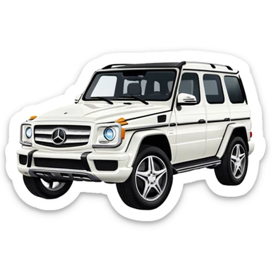 White Mercedes suv sticker