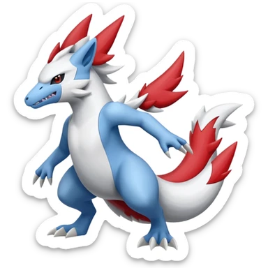 Latias-Reshiram-Zangoose-Gabite-Fusion (full body) sticker