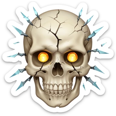 Skull mind blown sticker