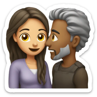 A man , he Kiss his women  sticker