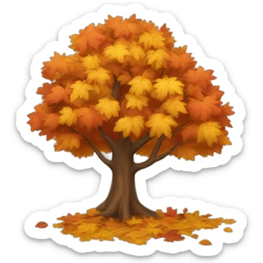 autumn tree sticker