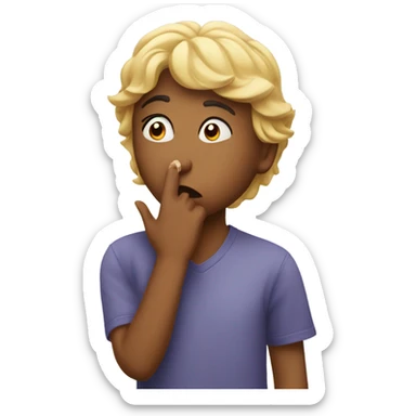 a person blowing kisses with a heartfelt expression sticker