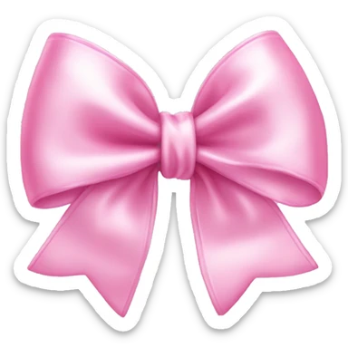 satin sparkly pink bow pastel sticker