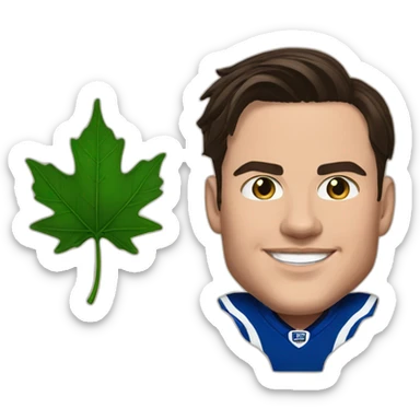 auston matthews with de leaf sticker