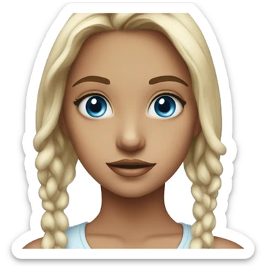 Change this girls eyes to blue sticker